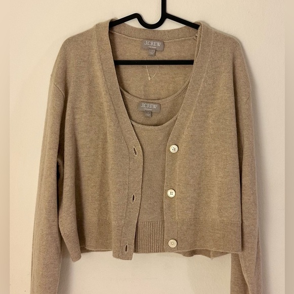 J. Crew Sweaters - J. Crew Tan Cardigan Sweater Set